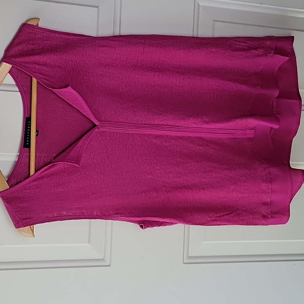 Sanctuary Fuchsia Linen Sleeveless Size M